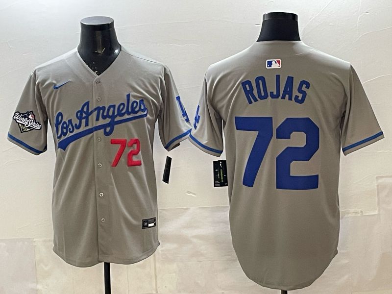 Men 2025 Los Angeles Dodgers #72 Rojas Grey Game Nike MLB Jersey style 008